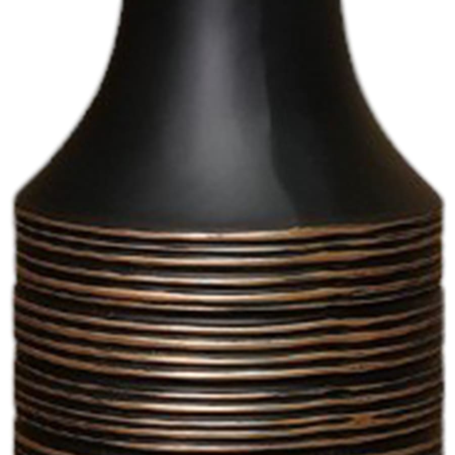 Vase en résine noir et doré H75 cm